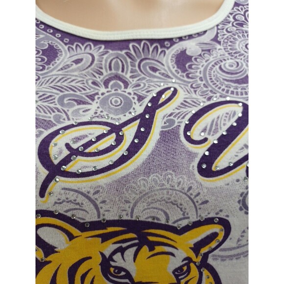 P. Michael LSU Tigers Womens Shirt Sz M Purple Football - Picture 3 of 9